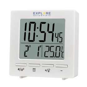 EXPLORE SCIENTIFIC RDC1005WHITE | PED | OROLOGIO RADIOCONTROLLATO SNOOZE TEMP. BIANCO