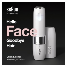 BRAUN FS1000 | PED | DEPILATORE VISO A BATT.TESTINA PREC. C/LUCE BIANCO