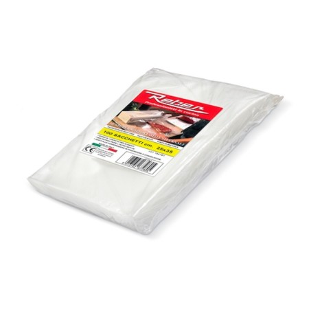REBER 6724N | PED | CONF 100 SACCHETTI SOTTOVUOTO GOFFRATI 25X35 CM