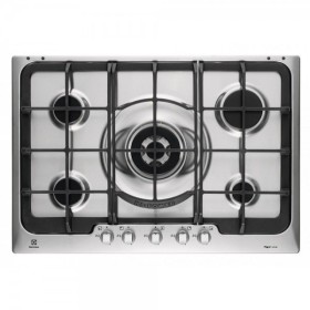 Electrolux BI PX750UOV | 75 cm Soft - 5 fuochi gas - Bruciatori Fiamma Pura - 1 bruciatore Wok - Griglie speciali in ghisa ec