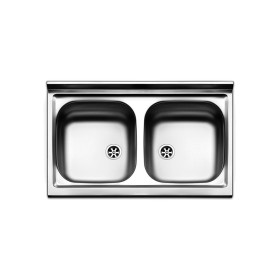 APELL PI802PC LAVELLO DA APPOGGIO 2 VASCHE, INOX PRELUCIDO - PI802PC