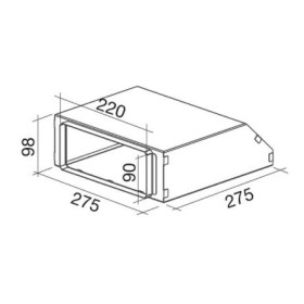 Falmec 8034122707457 - KACL.789 RACCORDO CONVOGLIATORE ARIA x USCITA RETT. 220x90