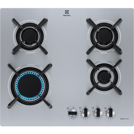 Electrolux  KGU643723Z | Piano cottura UltraFlat da 5 mm | Nuovo Vertical Flame - 4 fuochi gas – 60 cm | Bruci