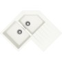 Schock PRIC200AP01 | PRIMUS C200  |2 VASCHE SX + GOCCIOLATOIO - ANGOLARE | 840x840x500 | BIANCO ASSOLUTO