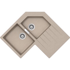 Schock PRIC200AP58 | PRIMUS C200  |2 VASCHE SX + GOCCIOLATOIO - ANGOLARE | 840x840x500 | AVENA