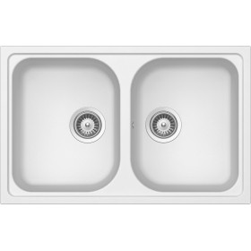 Schock LITN200SA01N | LITHOS N200S  |2 VASCHE - SMALL | 790x500 | BIANCO ASSOLUTO