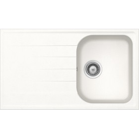 Schock LITD100A01N | LITHOS D100  |1 VASCA + GOCCIOLATOIO - REVERSIBILE | 860x500 | BIANCO ASSOLUTO