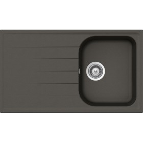 Schock LITD100A43N | LITHOS D100  |1 VASCA + GOCCIOLATOIO - REVERSIBILE | 860x500 | ASPHALT