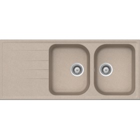 Schock LITD200A58N | LITHOS D200  |2 VASCHE + GOCCIOLATOIO - REVERSIBILE | 1160x500 | AVENA