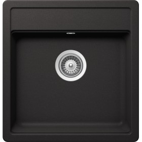 Schock NEMN100S13 | NEMO N100S |1 VASCA - BANCO RUBINETTERIA - SMALL | 490x510 | NERO ASSOLUTO