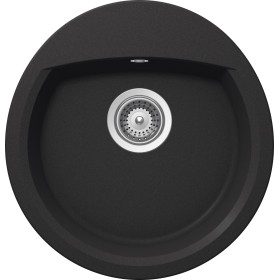 Schock NEMR100051 | NEMO R100 |1 VASCA - OVALE - BANCO RUBINETTERIA | 490X470 | ANTRACITE