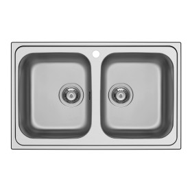 Schock MASTN200S | MASTER N200 S |2 VASCHE  - BORDO SEMIFILO - FAST FIX GUARNIZIONE PREINSTALLATA  | 790X500 |