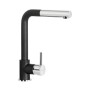 Schock SXVIVA84 | AQUAVIVA |MISCELATORE MONOCOMANDO CON DOCCIA ESTRAIBILE
SCHOCK SAVING APERTURA 90° |  | NERO PURO