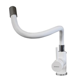 Schock SXSNAKEWH | AQUASNAKE |MISCELATORE CON DOCCETTA IN GOMMA FLESSIBILE  SCHOCK SAVING APERTURA 90° |  | BIANCO