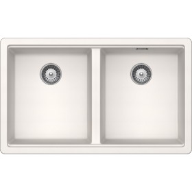 Schock GALN200A99 | GALAXY N200 |2 VASCHE - CRISTADUR PREMIUM  SOPRATOP CON BORDO FUNZIONALE PER ACCESSORI | 750X456 | BIANCO P