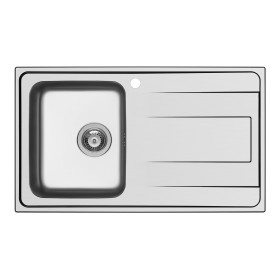 Schock WAVD100SX | WAVE D100 |1 VASCA + GOCCIOLATOIO - BORDO SEMIFILO - FAST FIX, GUARNIZIONE PREINSTALLATA  | 860X500 | VASCHE