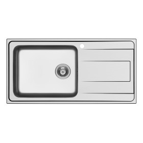 Schock WAVD100LSX | WAVE D100 L |1 VASCA + GOCCIOLATOIO - BORDO SEMIFILO  FAST FIX, GUARNIZIONE PREINSTALLATA  | 1000X500 | VAS