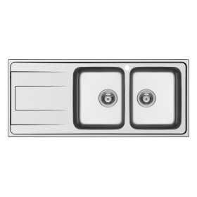 Schock WAVD200DX | WAVE D200 |2 VASCHE + GOCCIOLATOIO - BORDO SEMIFILO   FAST FIX, GUARNIZIONE PREINSTALLATA  | 1160X500 | VASC