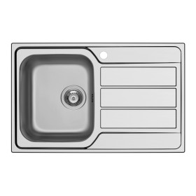 Schock MASTD100SSX | MASTER D100 S |1 VASCA + GOCCIOLATOIO - BORDO SEMIFILO   FAST FIX, GUARNIZIONE PREINSTALLATA  | 790X500 |