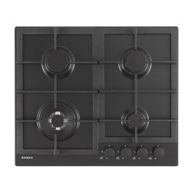Schock STR64THBK | PROFESSIONAL PC 60 1T  |4 FUOCHI GAS - TRIPLA CORONA 3,8 Kw ACCENSIONE - VALVOLE DI SICUREZZA  GRIGLIE IN G
