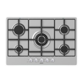 Schock STS855IX | SILVER PC 75 |5 FUOCHI GAS - TRIPLA CORONA 3,8 Kw ACCENSIONE - VALVOLE DI SICUREZZAGRIGLIE IN PIATTINA MAGGI