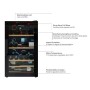 NEVADA FREE STANDING VD40SMCW (H83/50) Cantina FS da 40 bottiglie, 1 temp. regolabile 5/18 gradi, LED Blu, Cassetti in legno ma