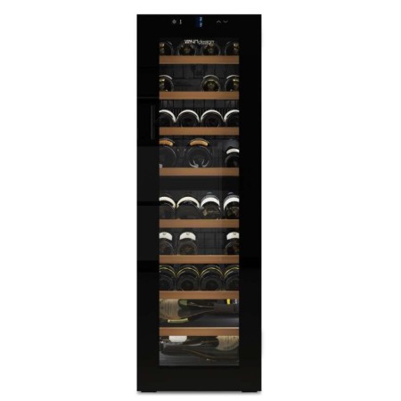 NEVADA FREE STANDING VD40D-FG NERO (H120/40) Cantina FS da 34/40 Bottiglie, 2 Temp da 3/20 gradi,  porta Nera Full Glass, Coman