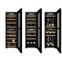 NEVADA FREE STANDING VD40D-FG NERO (H120/40) Cantina FS da 34/40 Bottiglie, 2 Temp da 3/20 gradi,  porta Nera Full Glass, Coman