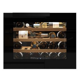 NEVADA INCASSO NW24S-BFG-H NERO (H45/60) Cantina Incasso da 24 bott., 1 temp. 5/20 gradi, Luce Led, 3 cass. in legno, maniglia