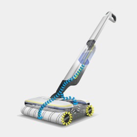 KARCHER FC7CORDLESSBIANCO | PED |LAVAPAVIMENTI AD ACQUA | LAVAPAVIMENTI CORDLESS 0.4LT 25V 2SPAZZOLE BIANCO