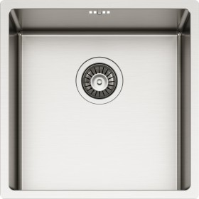 Schock OYSN100 |OYSTER N100 | 1 Vasca - RAGGIO INTERNO 12 mm - saldato - 1mm - TRIPLA INSTALLAZIONE | 440x440 esterno400x400 in