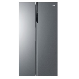 HAIER HSR3918ENPG | FREE STANDING| SIDE BY SIDE NO FROST | SBS 528LT CE.E NOFROST 6RIP.VETRO SILVER