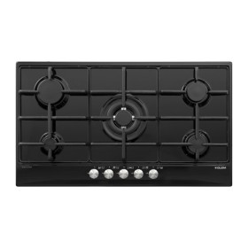 GLEM GAS GT955BK- | PIANI COTTURA A GAS | 4 f.gas + 1 tripla corona da 3,8 KW centrale - accensione sottomanopola  - griglie in