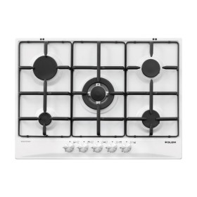 GLEM GAS GT755WH- | PIANI COTTURA A GAS | 4 f.gas + 1 tripla corona - accensione sottomanopola - griglie in finitura mat - BIANC
