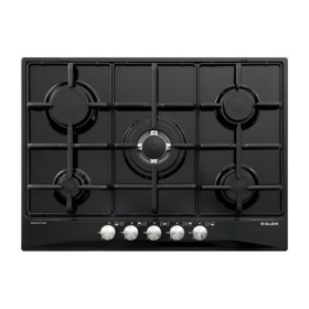 GLEM GAS GT755BK- | PIANI COTTURA A GAS | 4 f.gas + 1 tripla corona - accensione sottomanopola - griglie in finitura mat - NERO