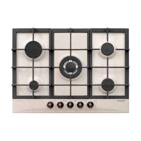 GLEM GAS GT755HSA- | PIANI COTTURA A GAS | 4 f.gas + 1 tripla corona - accensione sottomanopola - GRIGLIE IN GHISA - abbinabile