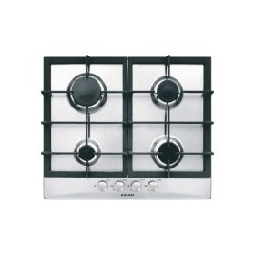 GLEM GAS GT64HIX- | PIANI COTTURA A GAS | 4 fuochi gas - accensione sottomanopola - GRIGLIE IN GHISA - INOX