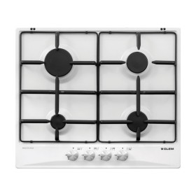 GLEM GAS GT64WH- | PIANI COTTURA A GAS | 4 fuochi gas - accensione sottomanopola - griglie in finitura mat - BIANCO