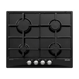 GLEM GAS GT64BK- | PIANI COTTURA A GAS | 4 fuochi gas - accensione sottomanopola - griglie in finitura mat - NERO