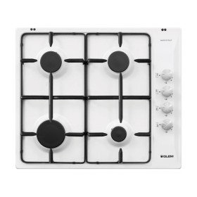 GLEM GAS GTL64WH- | PIANI COTTURA A GAS | 4 fuochi gas - accensione sottomanopola - griglie in finitura mat - BIANCO