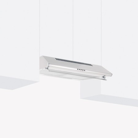 GLEM GAS GHC631WH | CAPPE ASPIRANTI | 60 cm - 1 Motore -  Tre velocità - portata di aspirazione 230 mc/h - 1 lampada a Led da 4