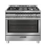 GLEM GAS ST96TMI | LINEA SPECIALISTA TOP             | 90X60  - 4 f.gas + 1 tripla corona HP.C a SX da 4 KW -  forno gigante ELE