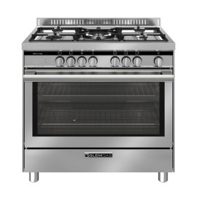 GLEM GAS ST965MI | LINEA SPECIALISTA TOP             | 90X60  - 4 f.gas + 1 tripla corona HP.C centrale da 4 KW -  forno gigante