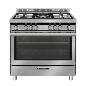 GLEM GAS ST965VI | LINEA SPECIALISTA TOP             | 90X60  - 4 f.gas + 1 tripla corona HP.C centrale da 4 KW -  forno gigante