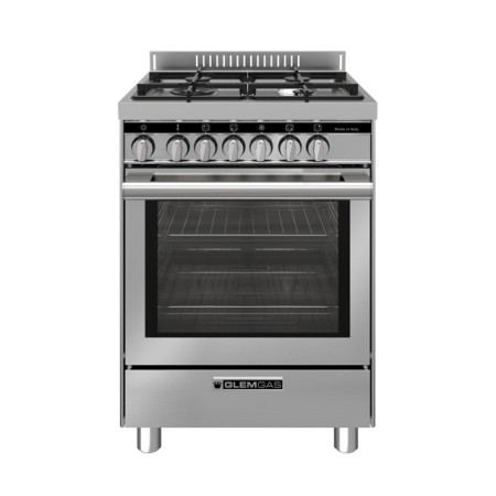 GLEM GAS ST664MI | LINEA SPECIALISTA TOP             | 60X60  - 3 f.gas + 1 tripla corona HP.C a SX da 3,8 KW -  forno ELETTRICO