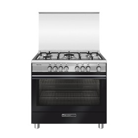 GLEM GAS SB965MBK | LINEA SPECIALISTA BASE                 | 90X60  - 4 f.gas + 1 tripla corona HP.C centrale da 4 KW -  forno g