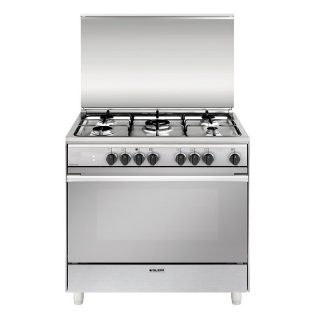 GLEM GAS UN965MI | LINEA UNICA        | 90X60 4 f.gas + 1 tripla corona da 3,8 KW, forno gigante elettrico multifunz. a 8 selezi