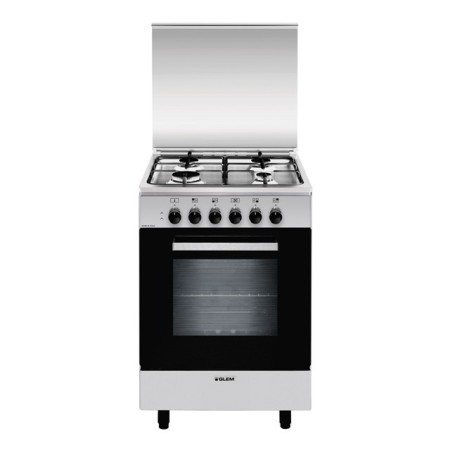 GLEM GAS A554MI6 | LINEA ALPHA              | 53x50 4 f gas,  forno elettrico multifunzione a 6 selezioni - INOX - CLASSE A