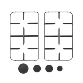 GLEM GAS GRP1466 | ACCESSORI | °KIT 2 GRIGLIE MAT ALPHA E RUSTICA 60X60+4COPRI/NERO MAT (Anche per serie AER96)
