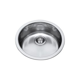 GLEM GAS GLR43X2 | LAVELLI | MONOVASCA TONDO - diametro 43 -  -  pilette 3 1/2 profondità 17 cm - INOX